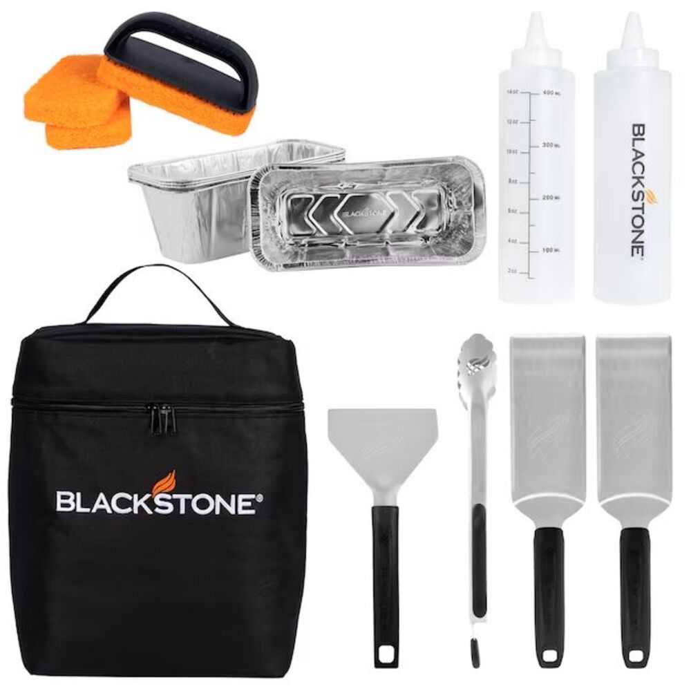Blackstone Deluxe Stainless Steel Spatula Griddle Set Accessories Carrying Case